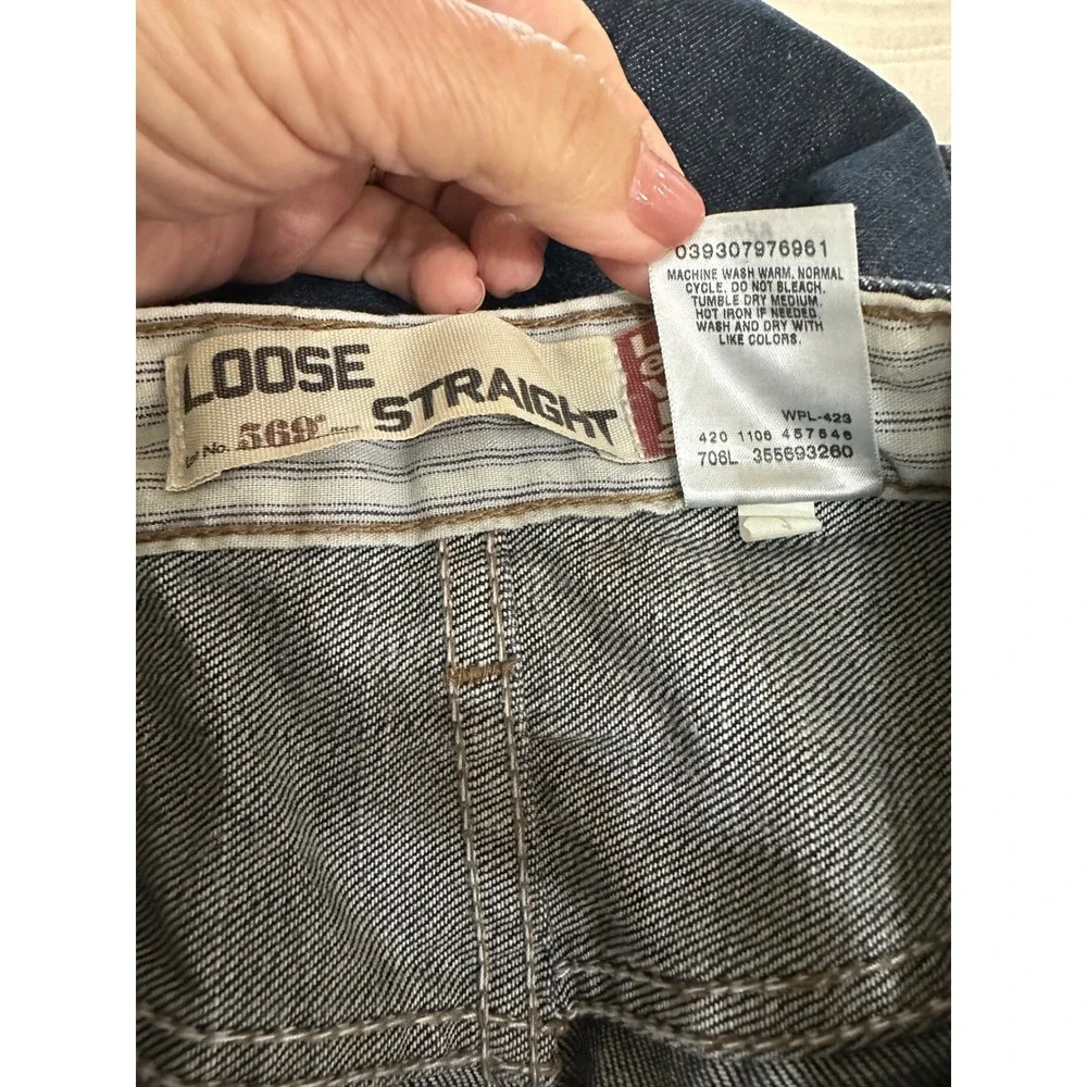 Levi's 569 Loose‎ Straight Denim Shorts Mens W29 Dark Wash Good Indigo Jorts